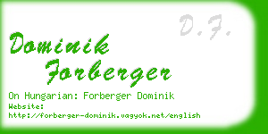 dominik forberger business card